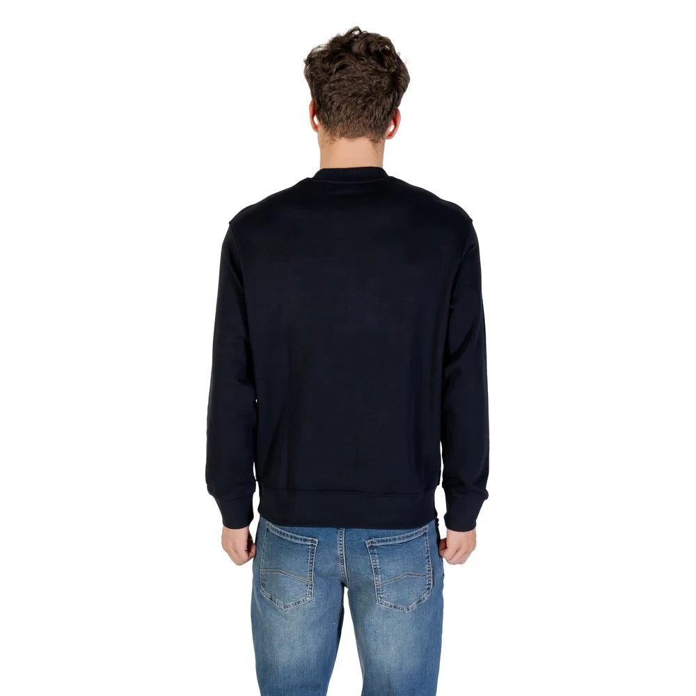 Armani Exchange Blue Cotton Sweatshirt - Sweatshirts