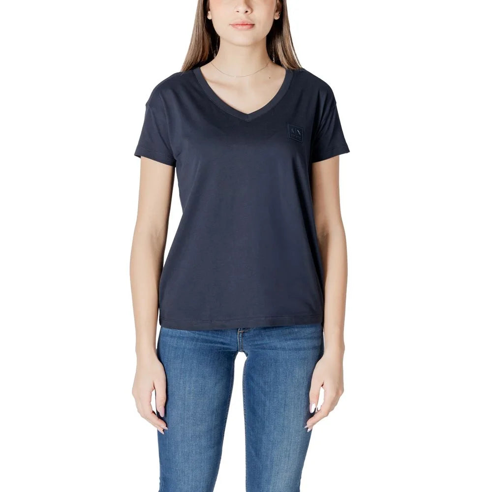 Armani Exchange Blue Cotton T-Shirt - IT40|S