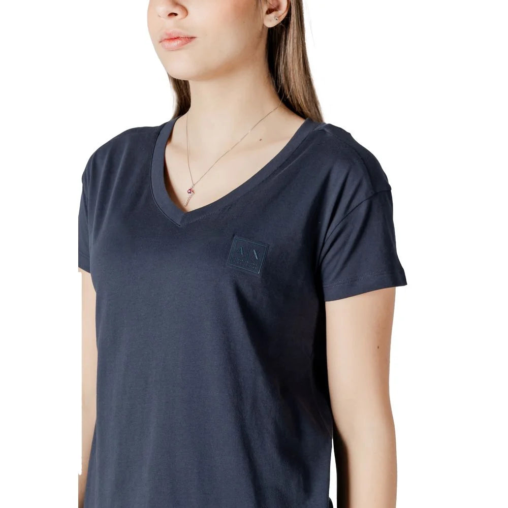 Armani Exchange Blue Cotton T-Shirt - IT40|S