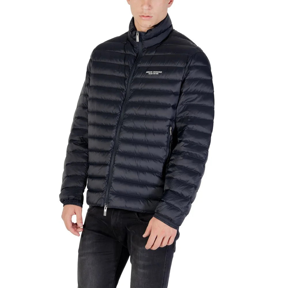 Armani Exchange Blue Polyamide Coat - Puffer Jackets