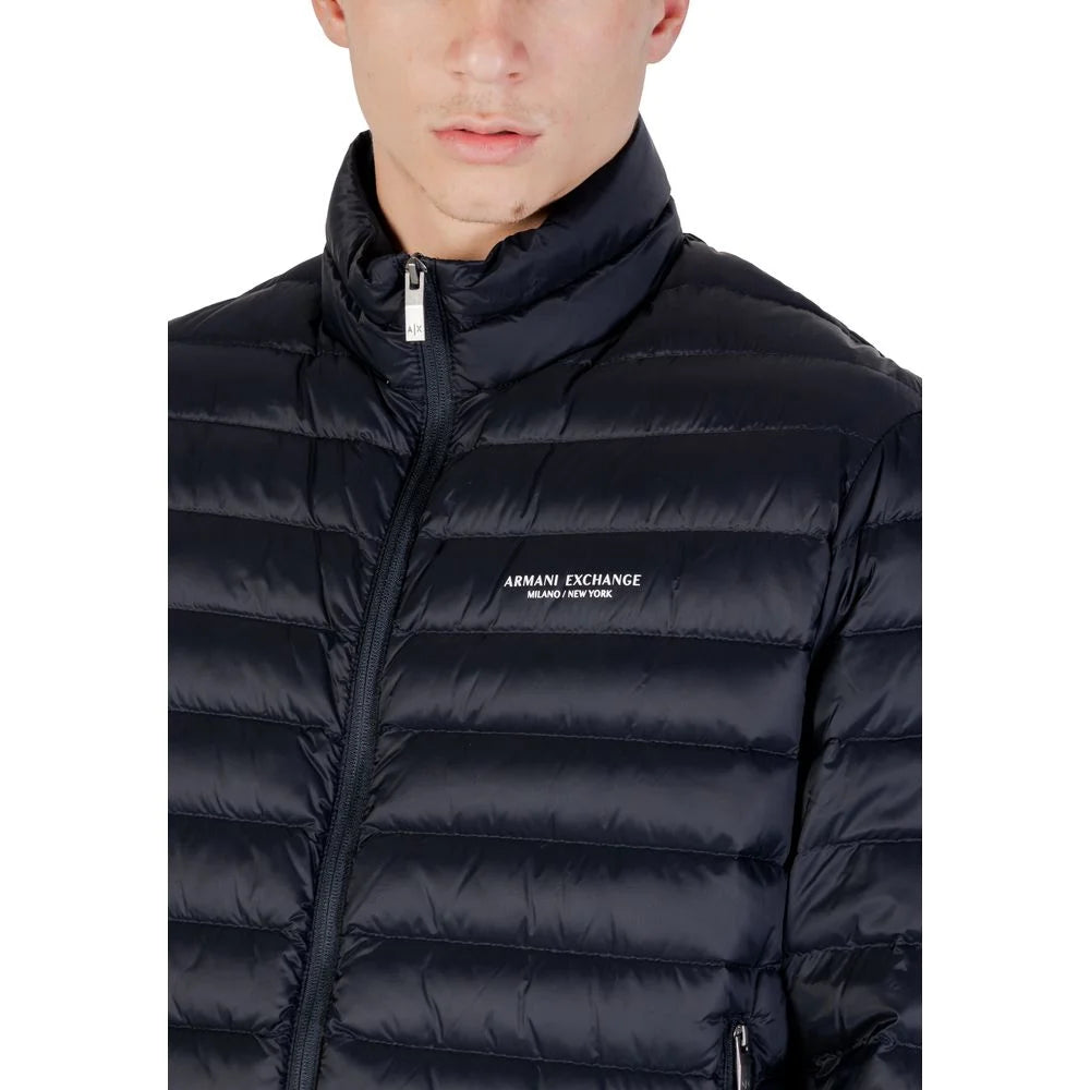 Armani Exchange Blue Polyamide Coat - Puffer Jackets