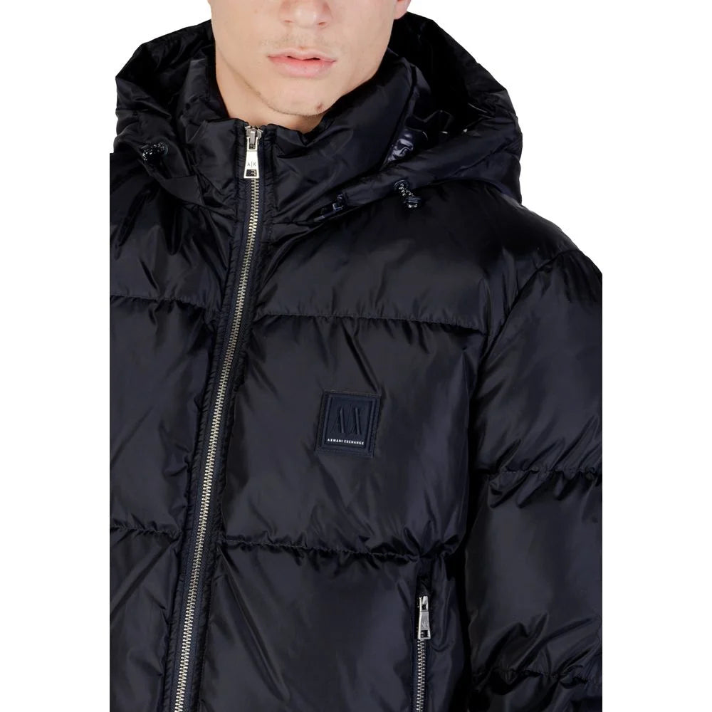 Armani Exchange Blauer Polyamid Mantel - Pufferjacken