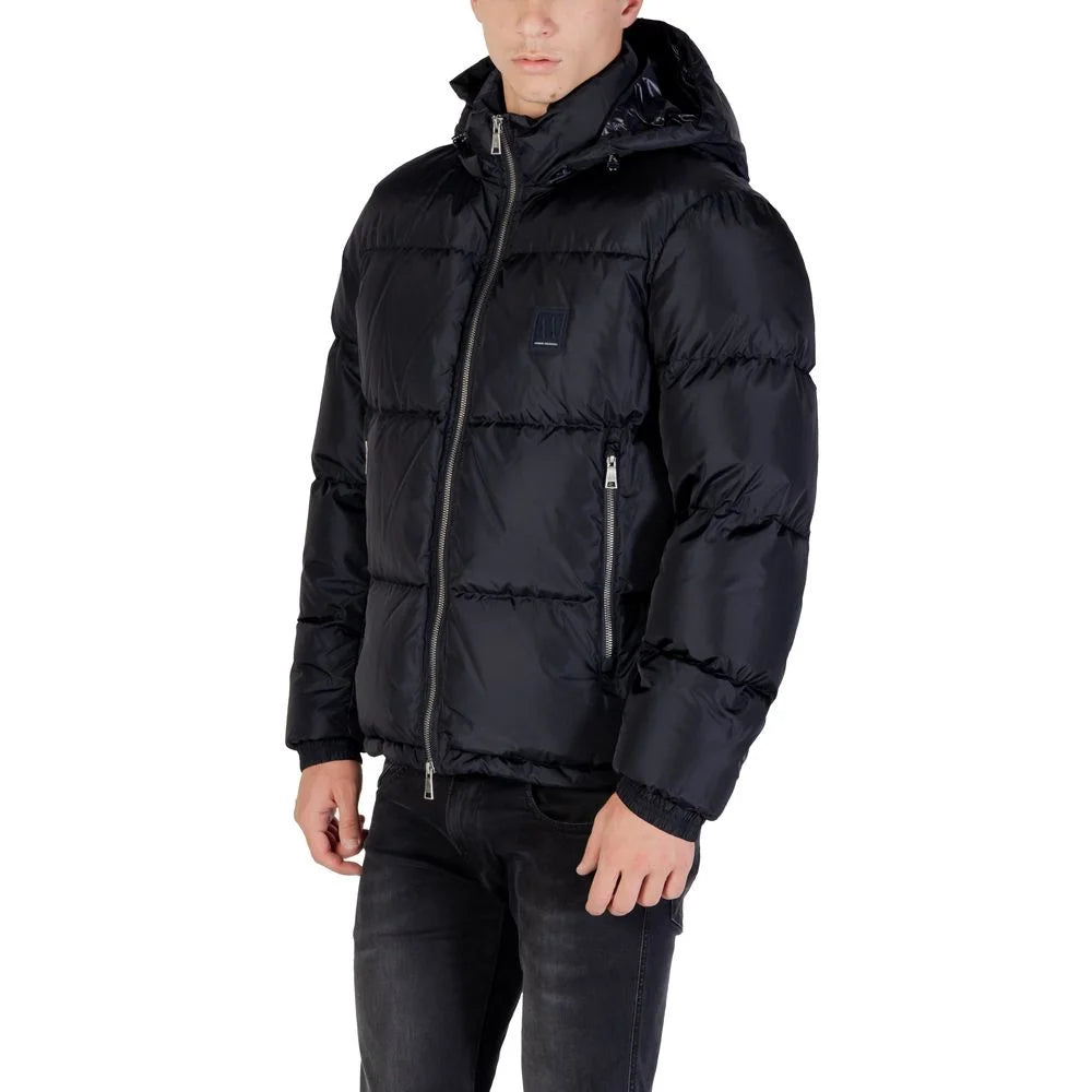 Armani Exchange Blauer Polyamid Mantel - Pufferjacken