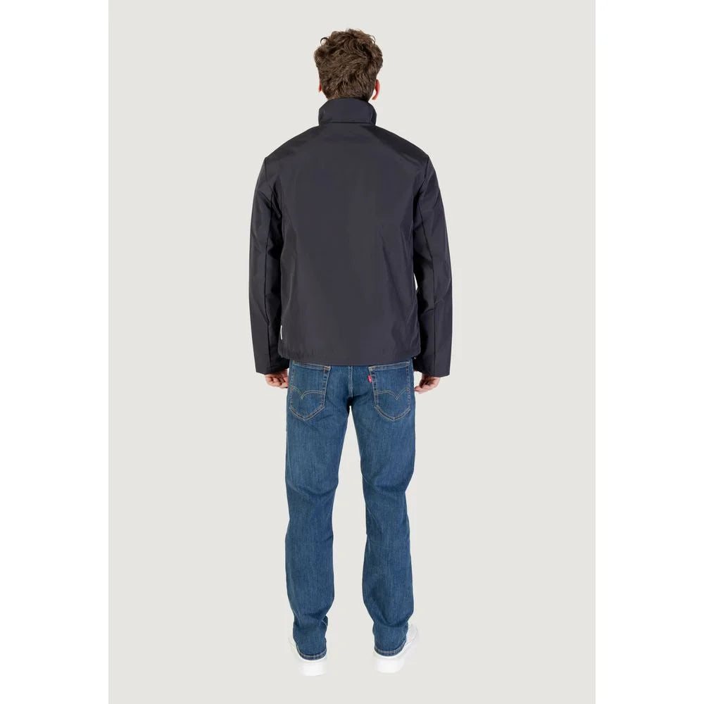 Armani Exchange Blue Polyester Full-Length Jacket - Sport Jackets