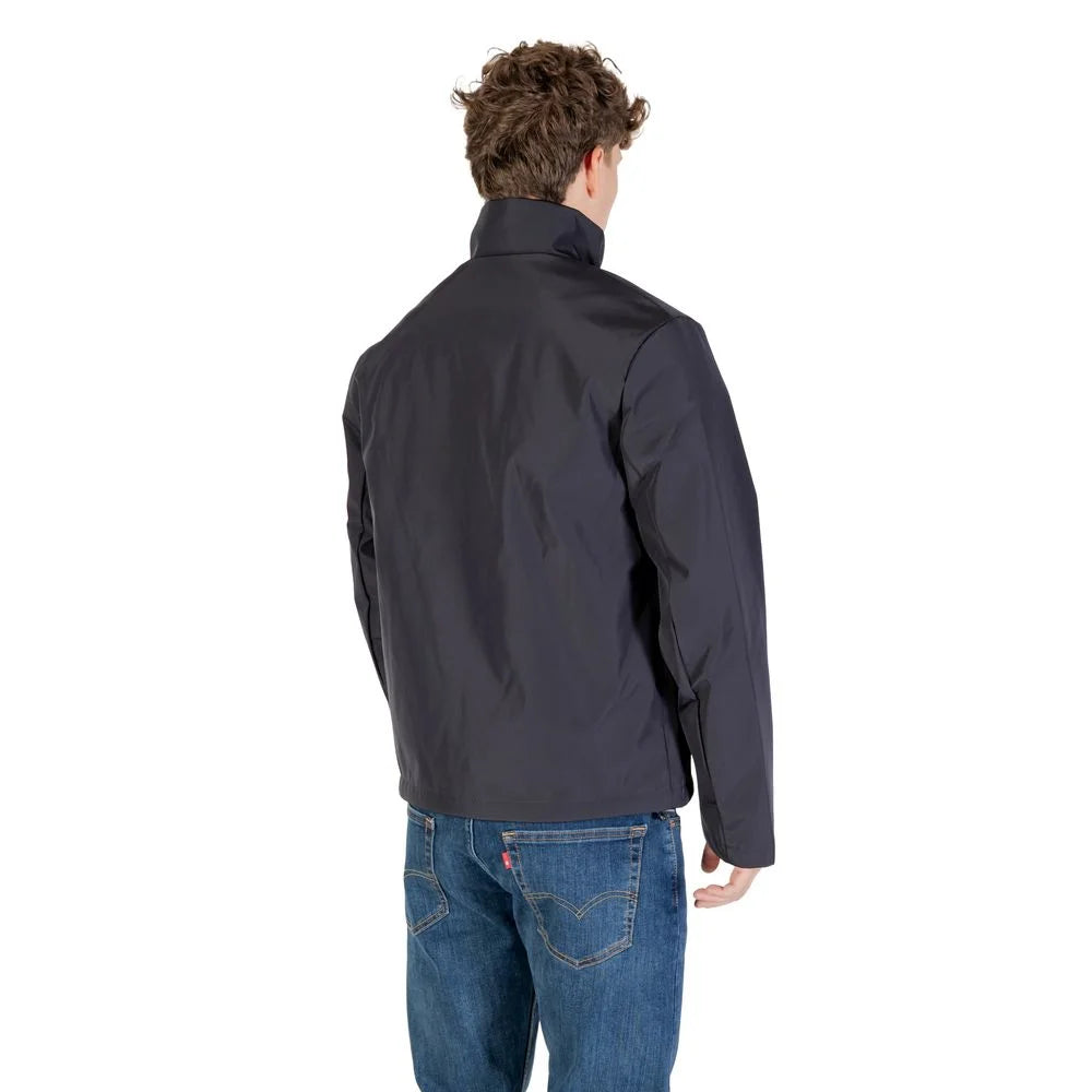 Armani Exchange Blue Polyester Full-Length Jacket - Sport Jackets