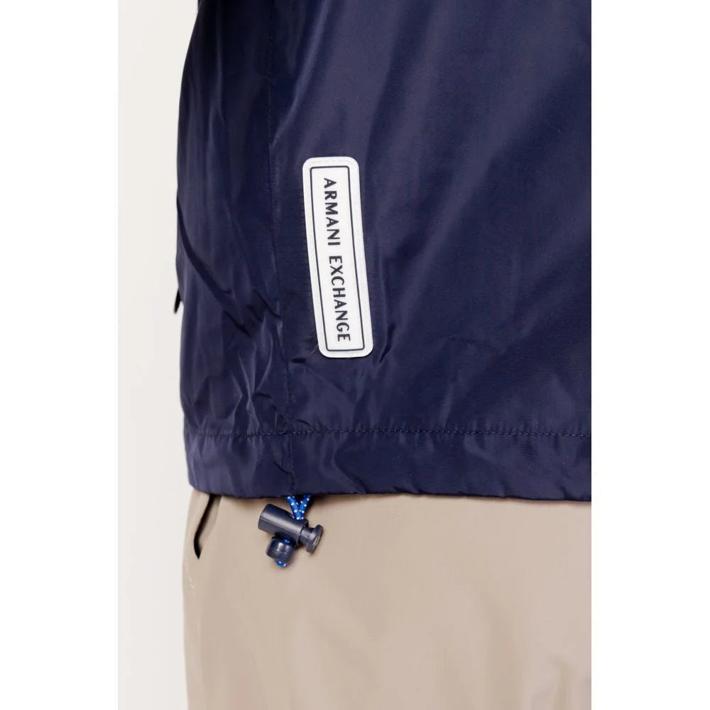 Armani Exchange Blue Polyester Jackets & Coat - IT54 | XXL