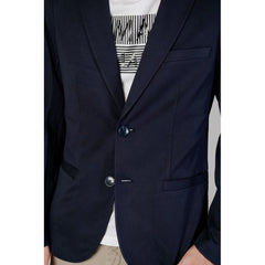 Armani Exchange Blue Viscose Blazer - IT44 | S