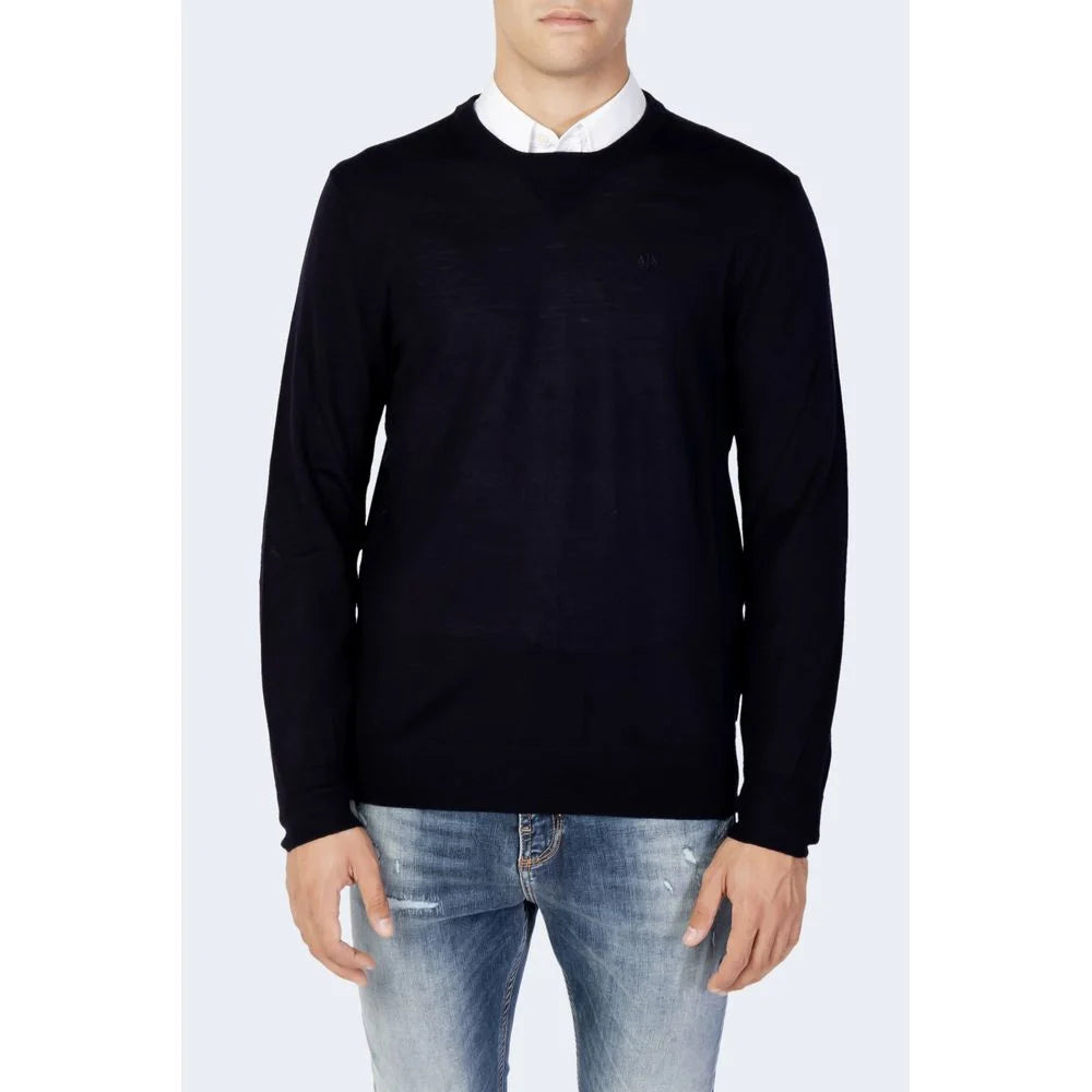 Armani Exchange Blue Wool Sportswear