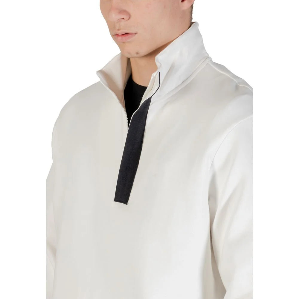 Armani Exchange Cream Cotton Sweatshirt - IT54 | XXL - Sweatshirts