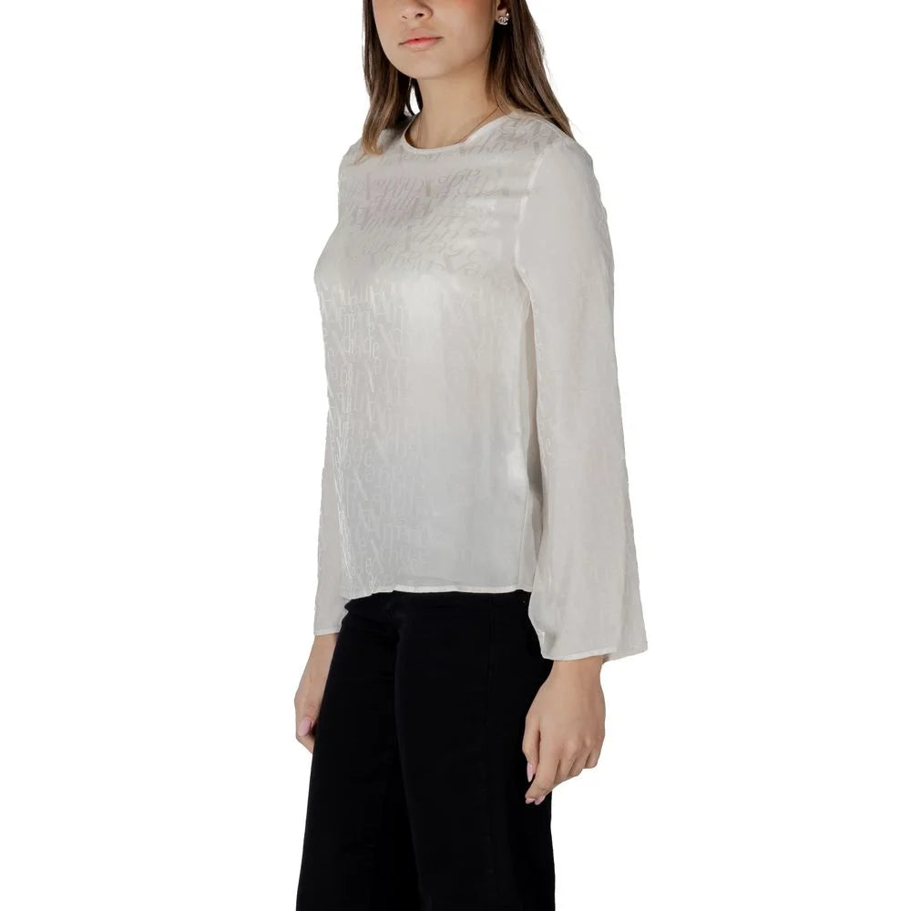Armani Exchange Cream Viscose Blouse - IT38|XS