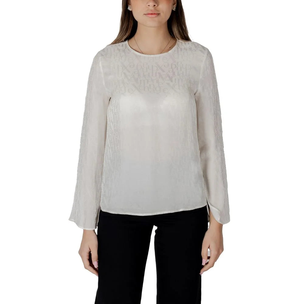 Armani Exchange Cream Viscose Blouse - IT38|XS