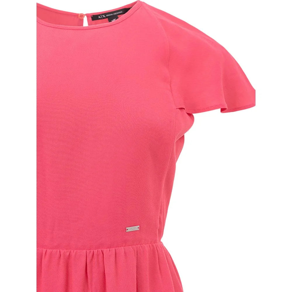 Armani Exchange Fuchsia Viscose Short - IT40|S - Dresses