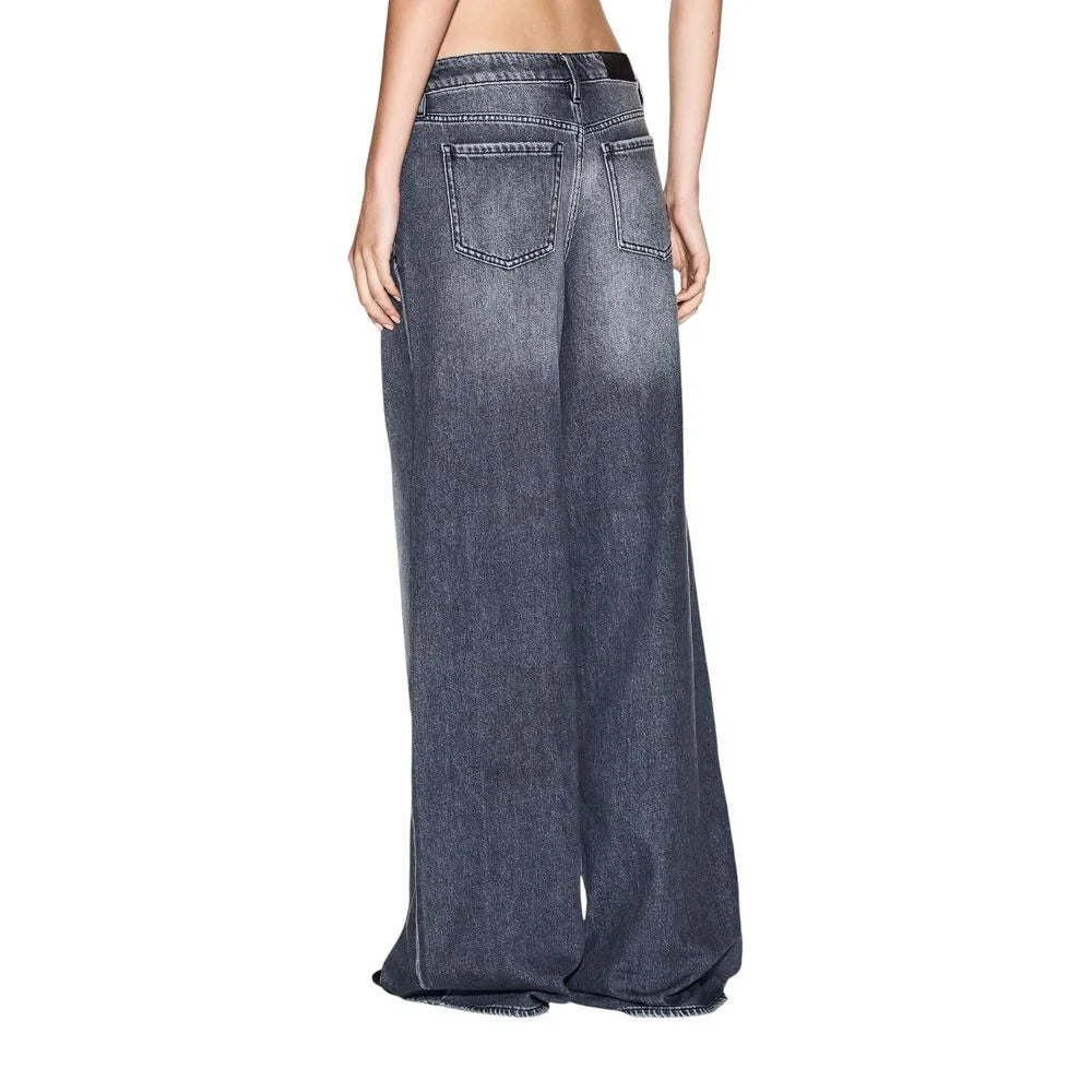 Armani Exchange Gray Cotton Relaxed Fit Jeans - Jeans