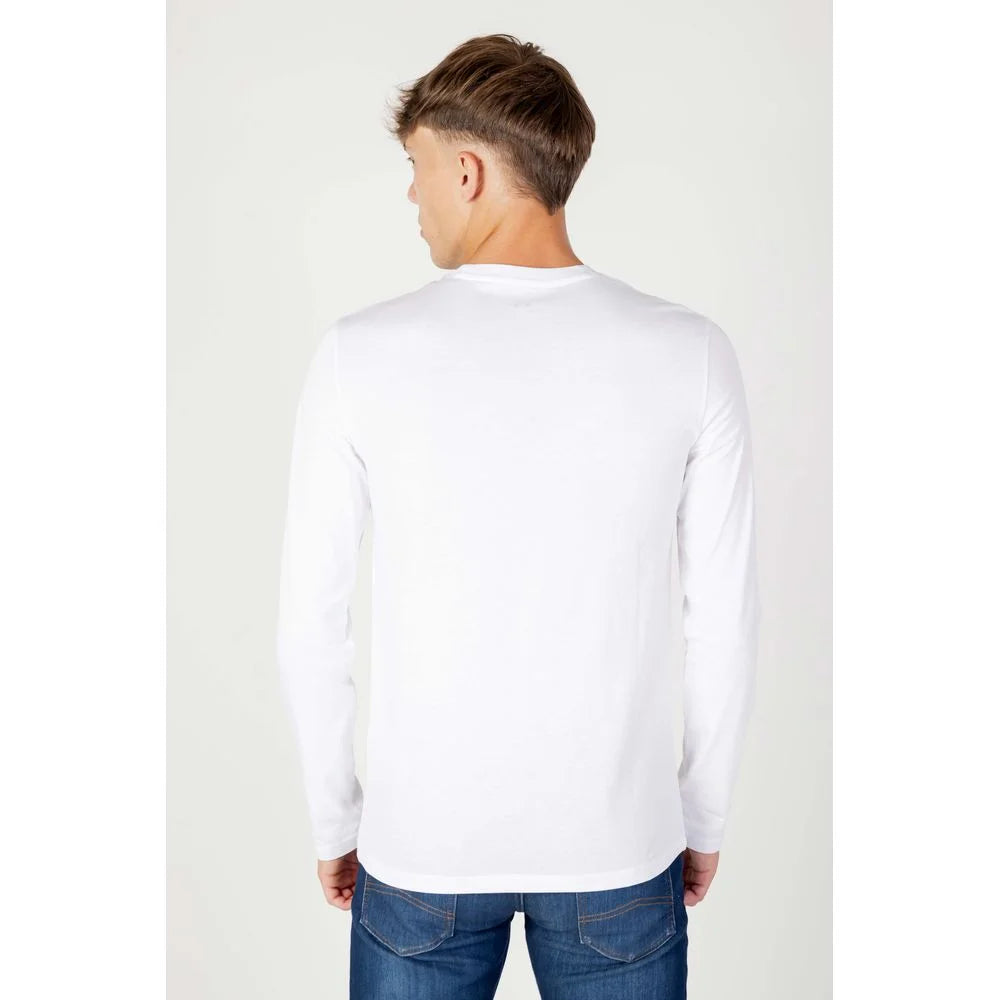 Armani Exchange White Cotton Long Sleeve