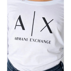 Armani Exchange White Cotton Long Sleeve