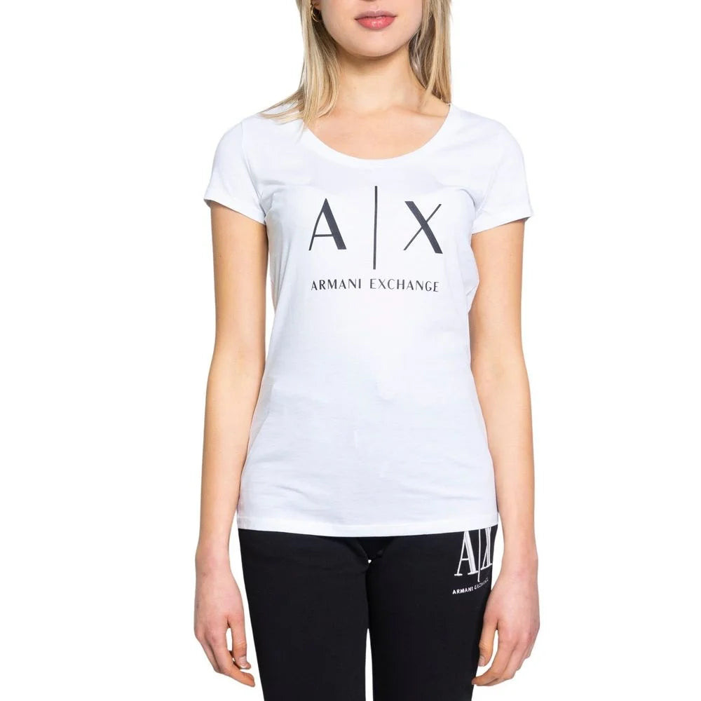 Armani Exchange White Cotton T-Shirt