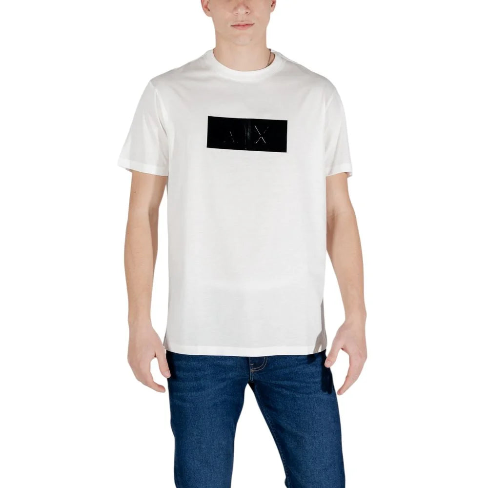 Armani Exchange White Cotton T-Shirt - IT48 | L