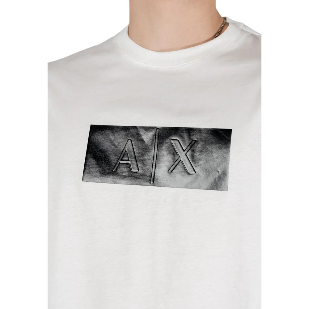 Armani Exchange White Cotton T-Shirt - IT48 | L