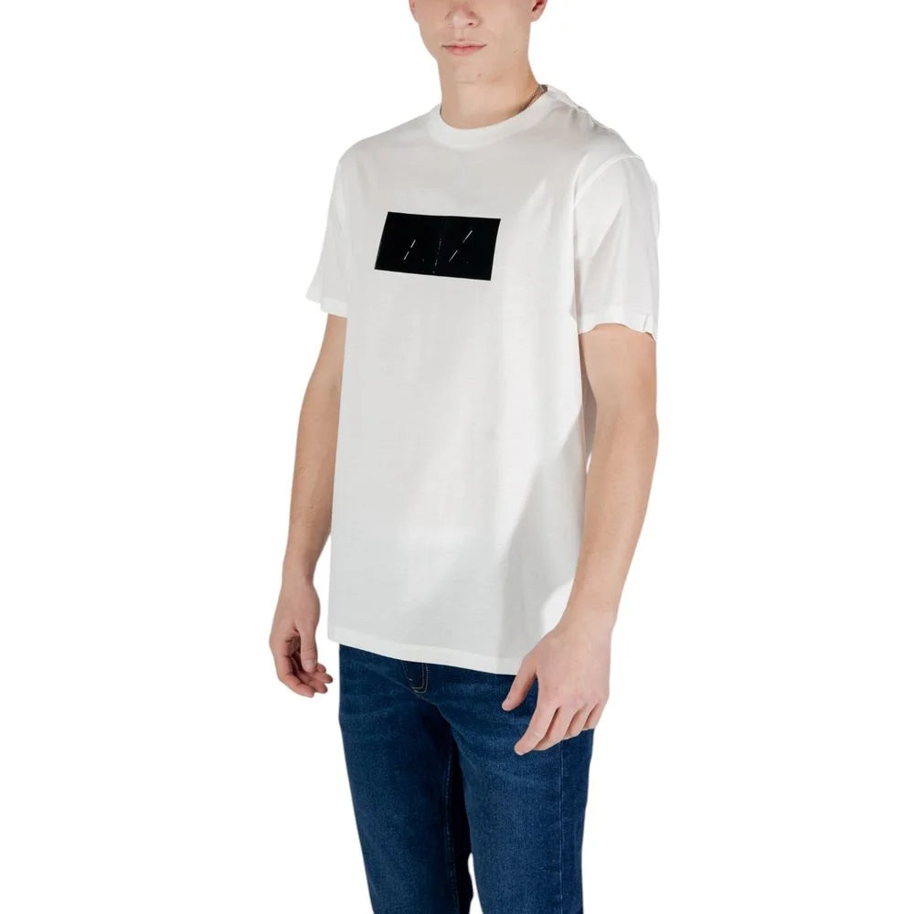 Armani Exchange White Cotton T-Shirt - IT48 | L