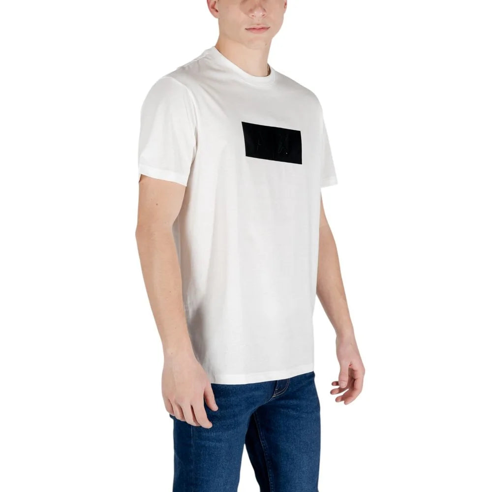 Armani Exchange White Cotton T-Shirt - IT48 | L