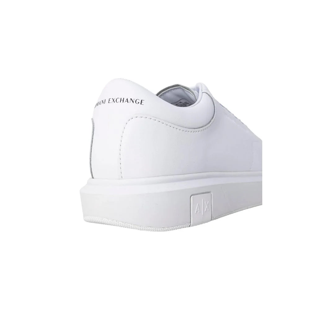 Armani Exchange White Leather Low Top Sneakers - Sneakers