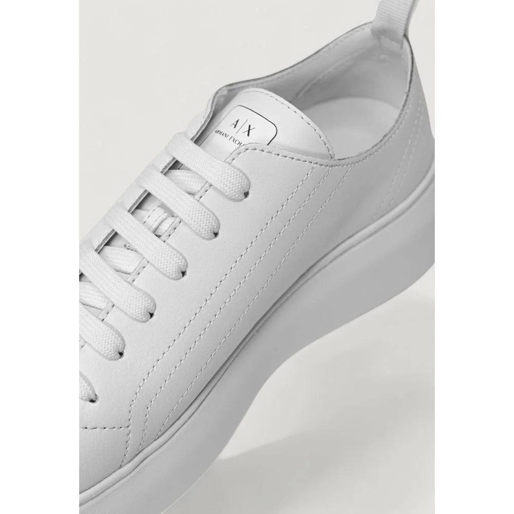 Armani Exchange White Leather Sneaker