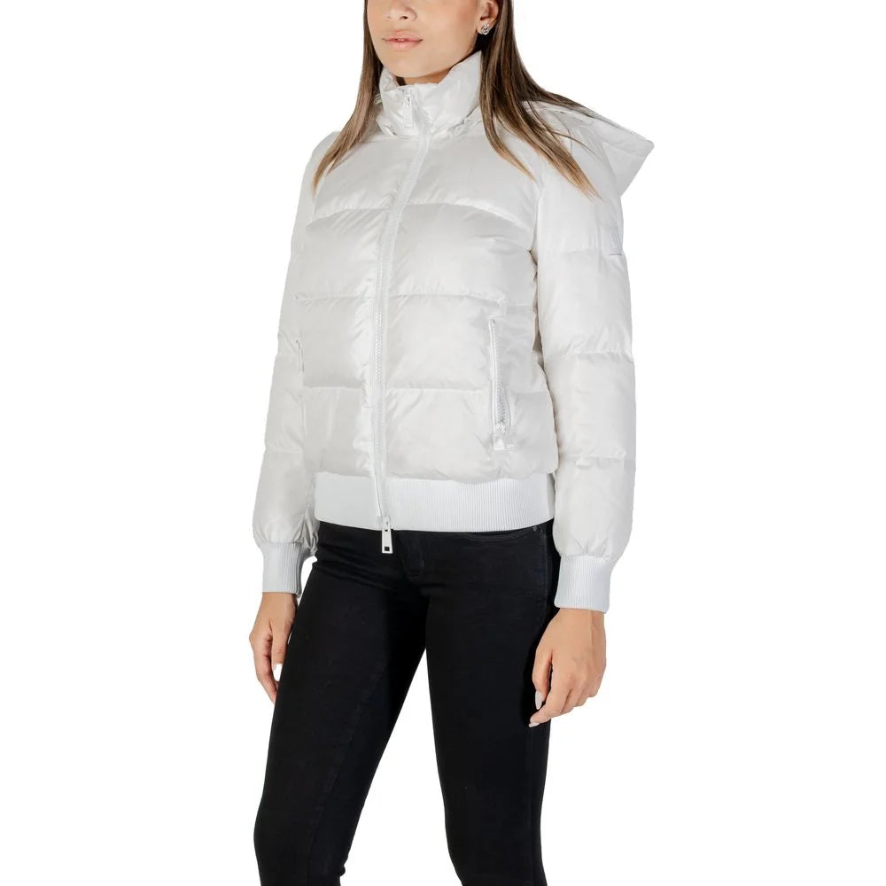 Armani Exchange White Polyamide Coat - Puffer Jackets