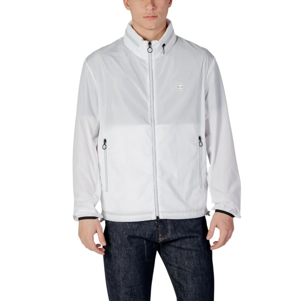 Armani Exchange White Polyester Jackets & Coat