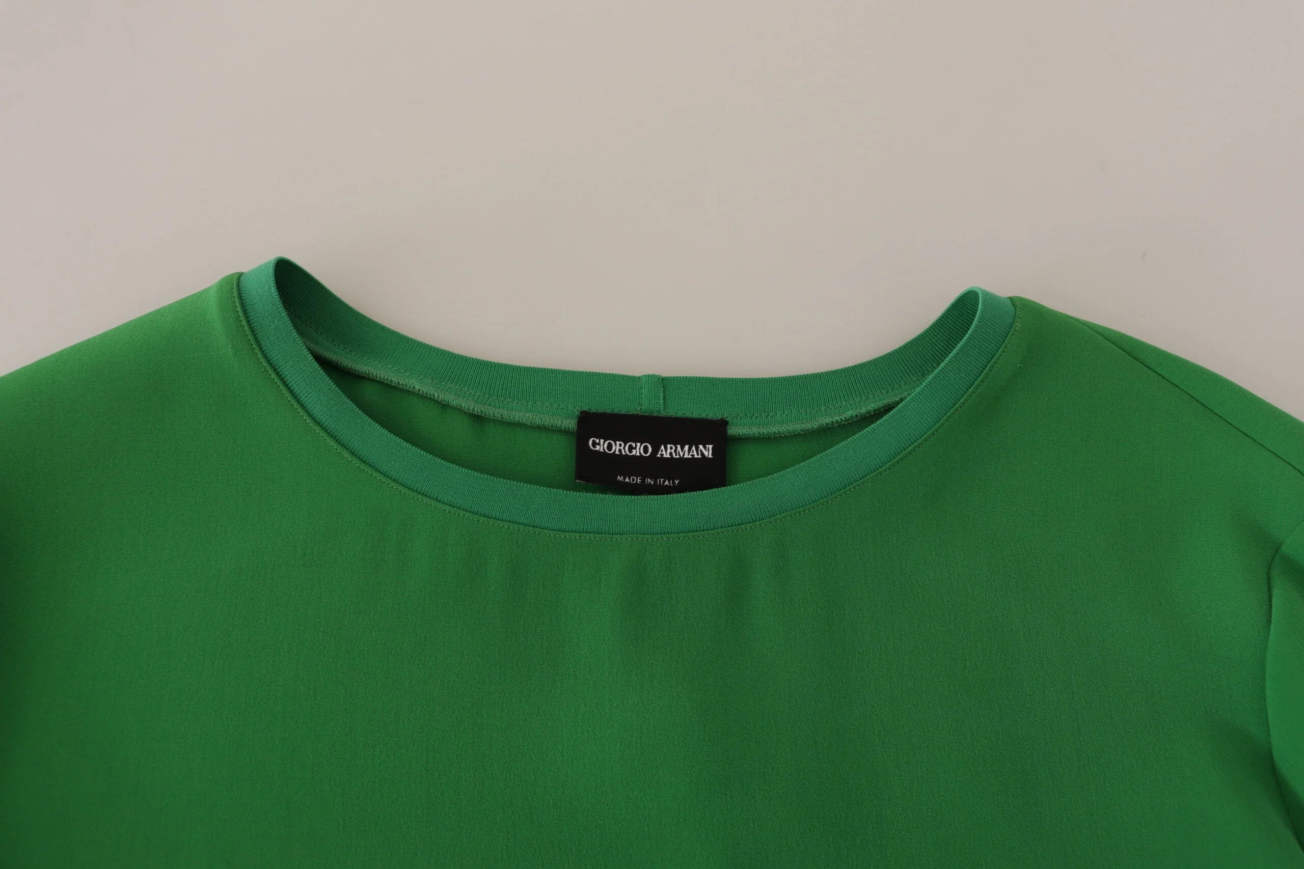 Armani Green Silk Long Sleeves Round Neck Sweater - IT42|M - Sweaters