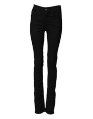 Armani Jeans Black Mid Waist Cotton Stretch Skinny Denim Jeans - W26