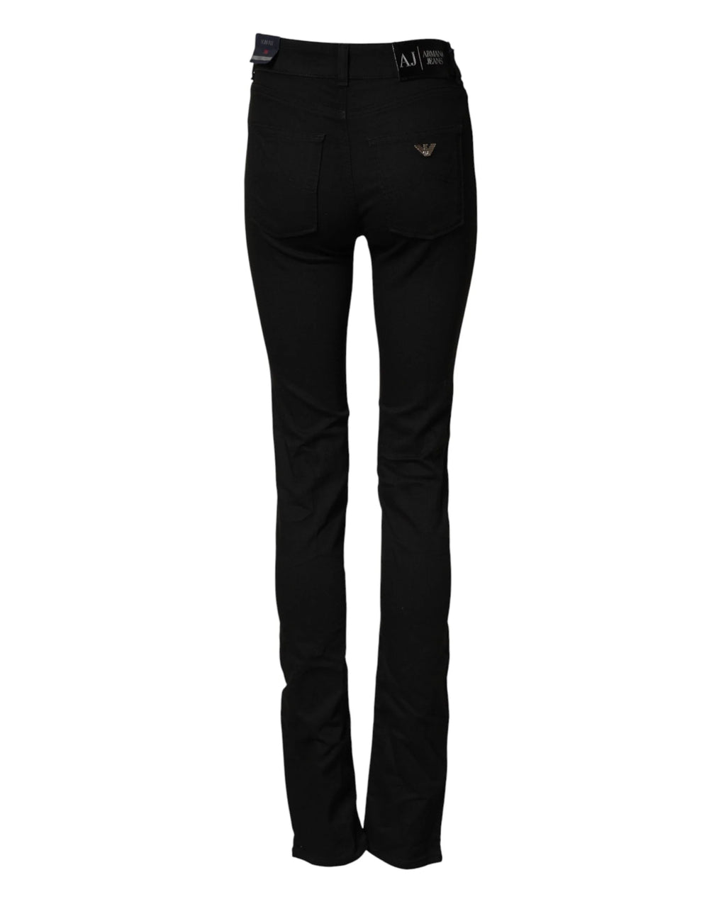 Armani Jeans Black Mid Waist Cotton Stretch Skinny Denim Jeans - W26