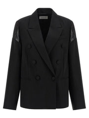 Armarium Black Virgin Wool Blazer - IT40