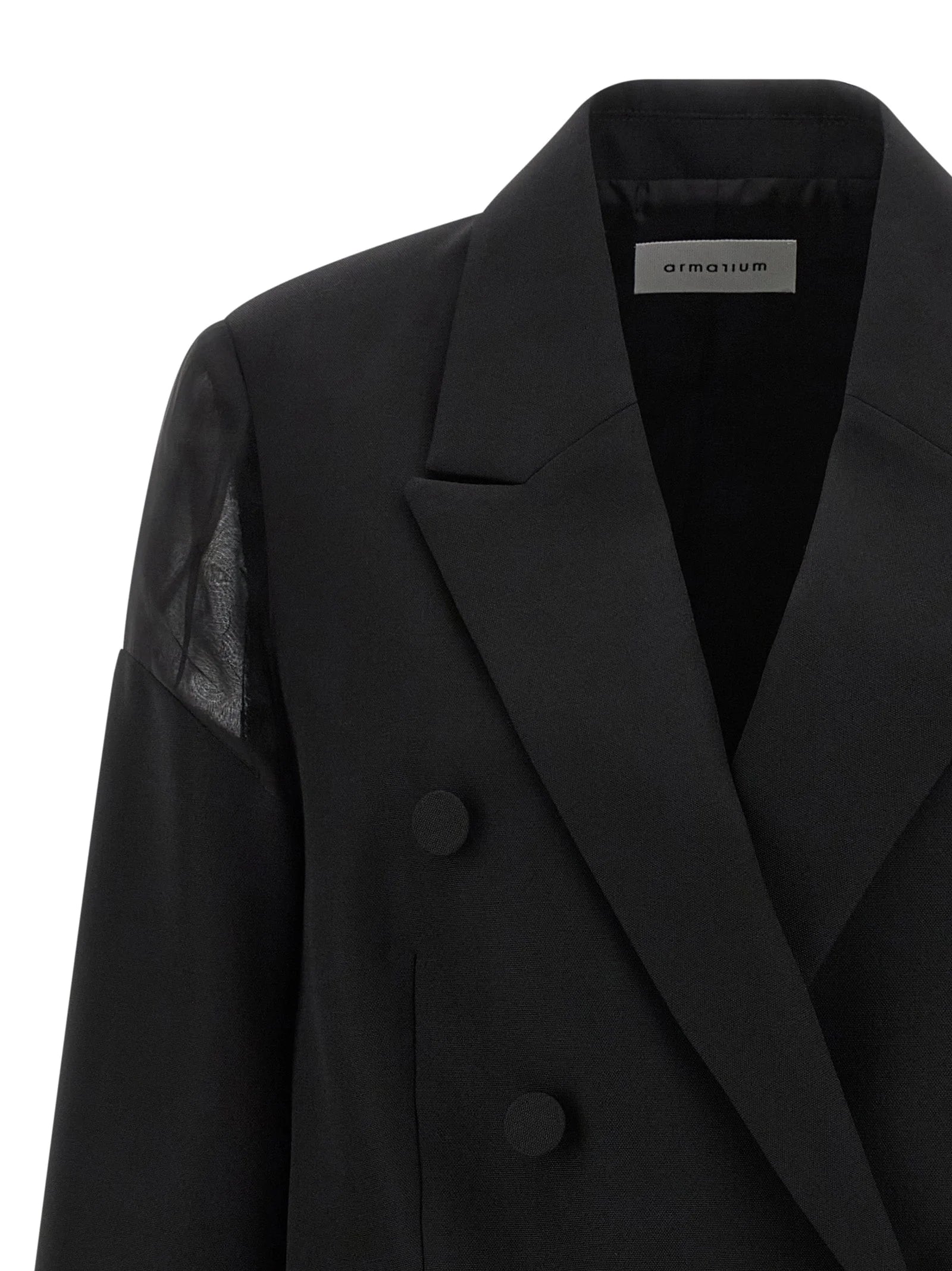 Armarium Black Virgin Wool Blazer - IT40