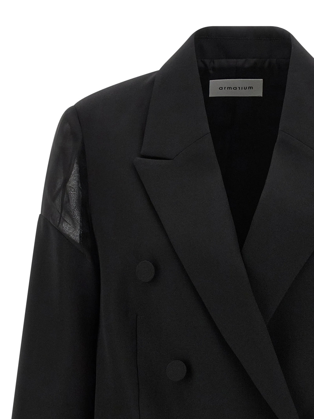 Armarium Black Virgin Wool Blazer - IT40
