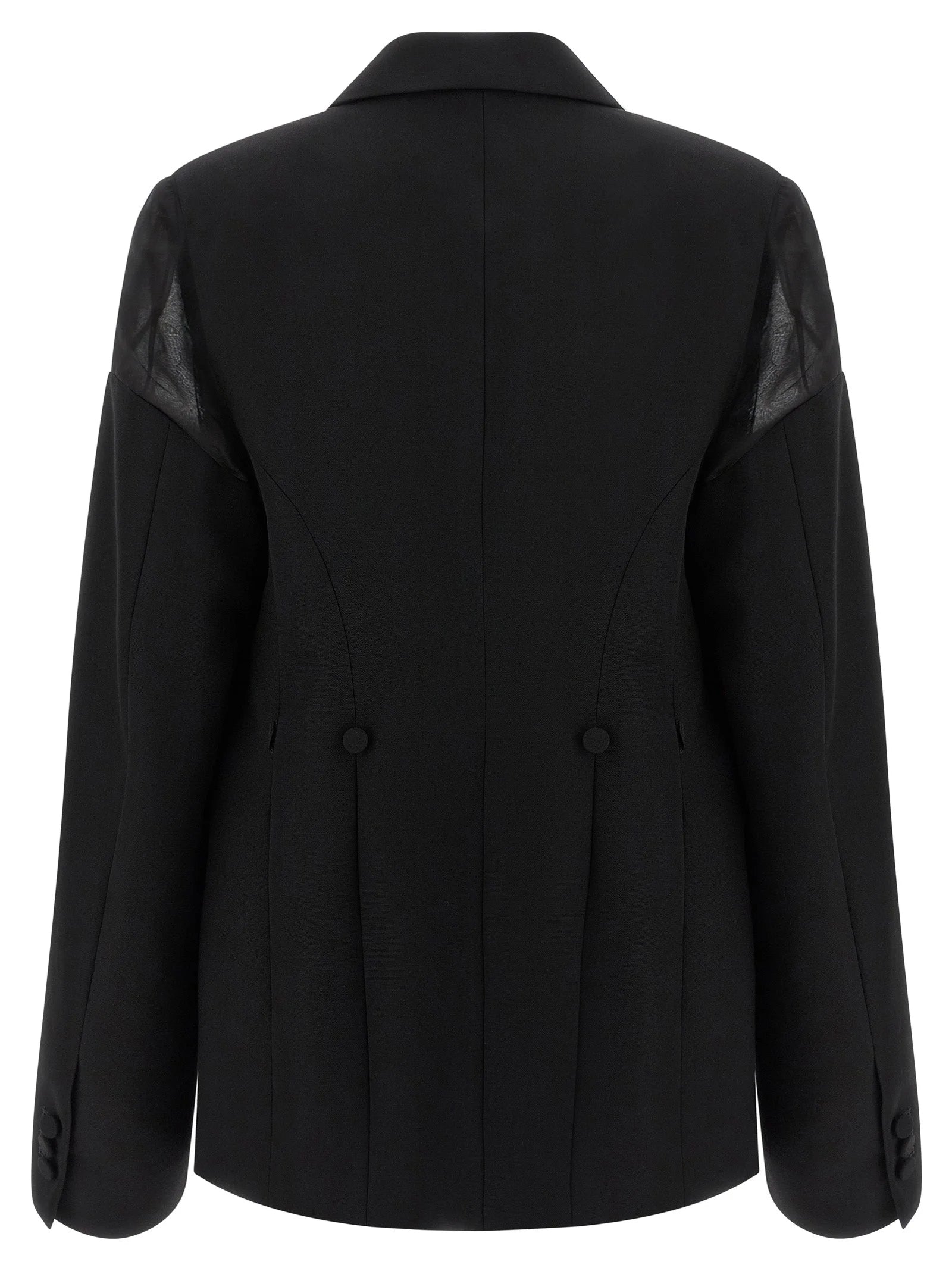 Armarium Black Virgin Wool Blazer - IT40