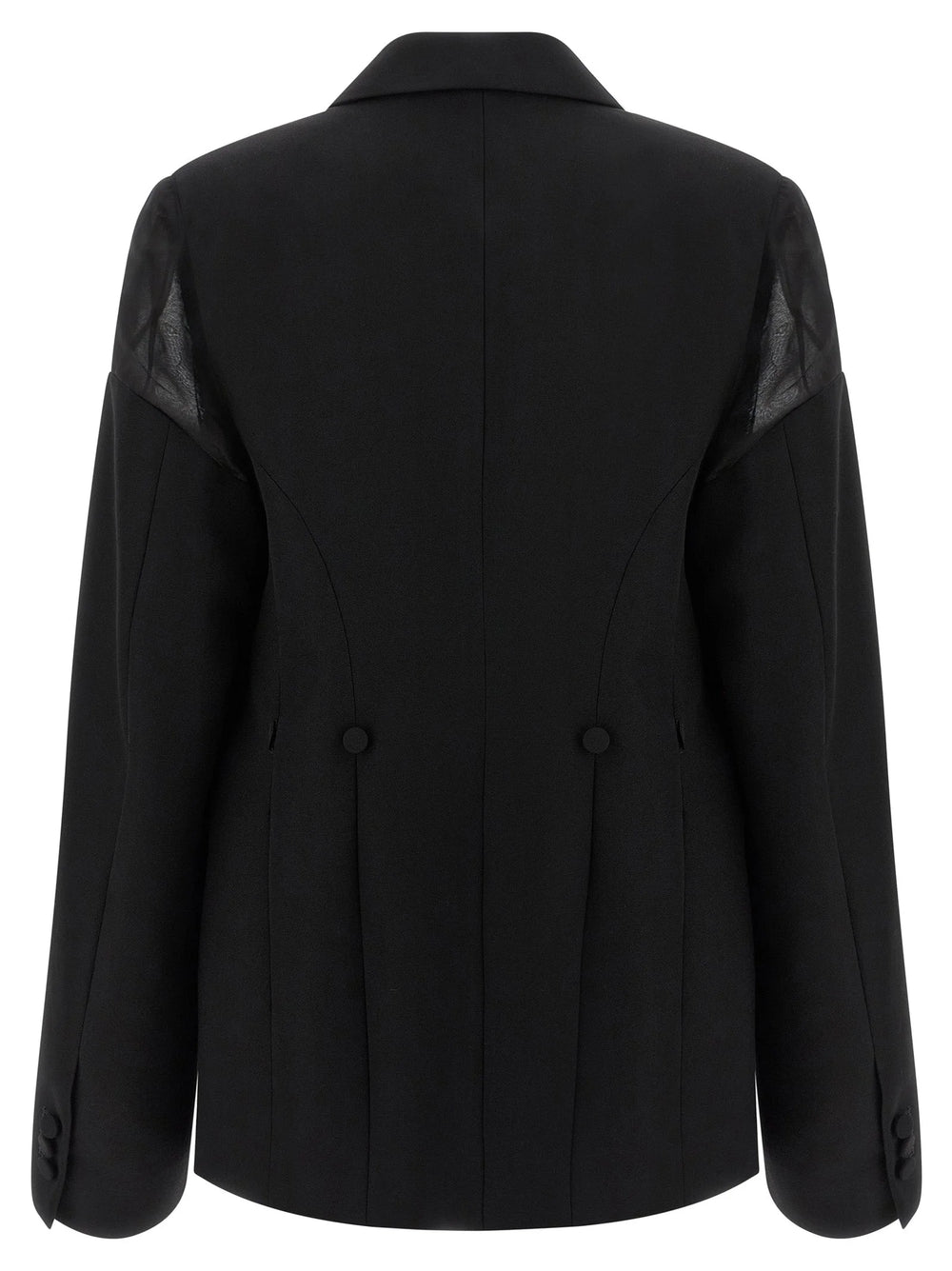 Armarium Black Virgin Wool Blazer - IT40