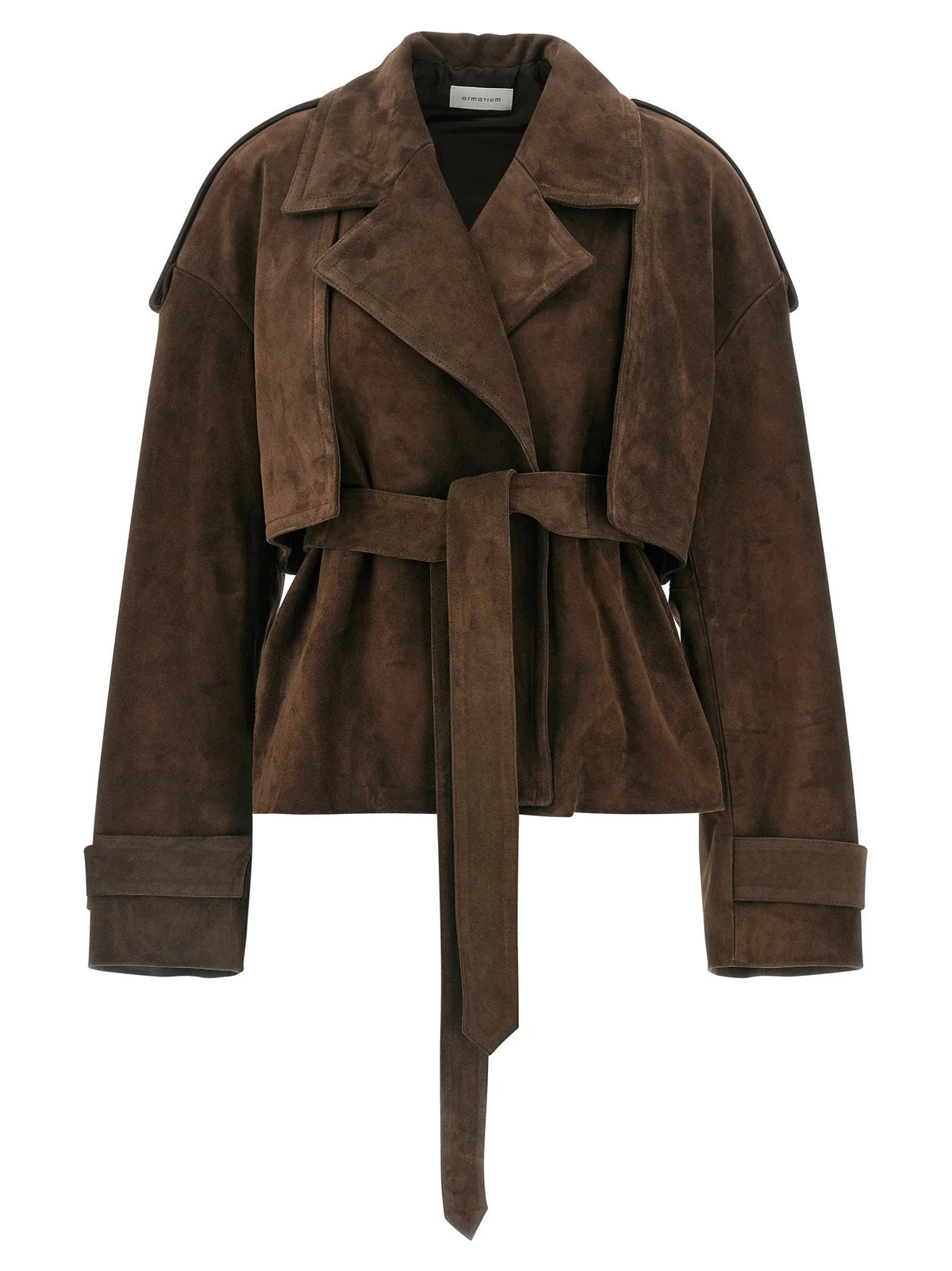 Armarium Brown Calfskin Leather Jacket - IT40