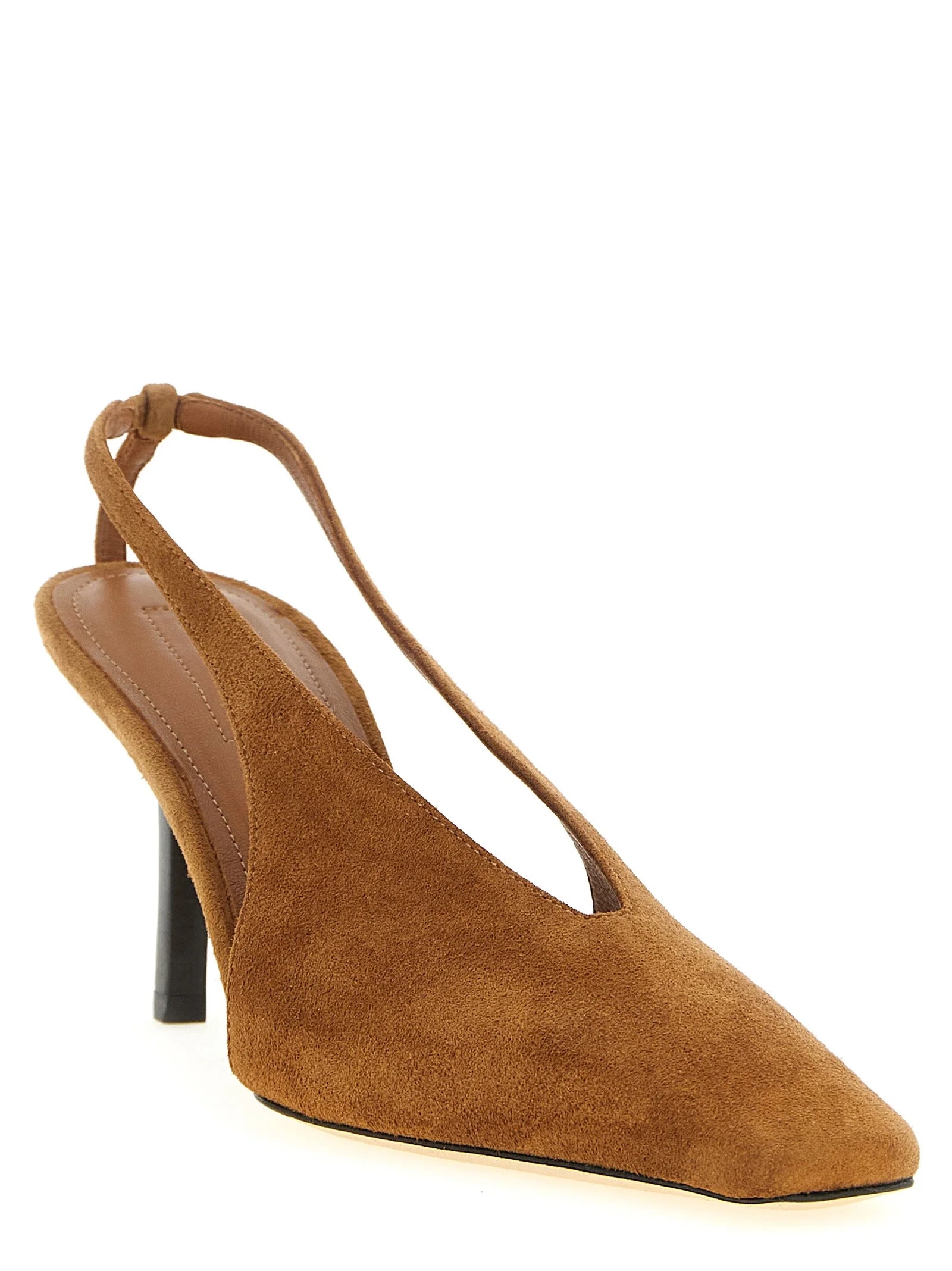 Armarium Brown Leather Mid Heel Pumps - EU40/US10