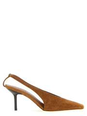 Armarium Brown Leather Mid Heel Pumps - EU40/US10