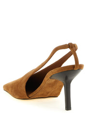 Armarium Brown Leather Mid Heel Pumps - EU40/US10