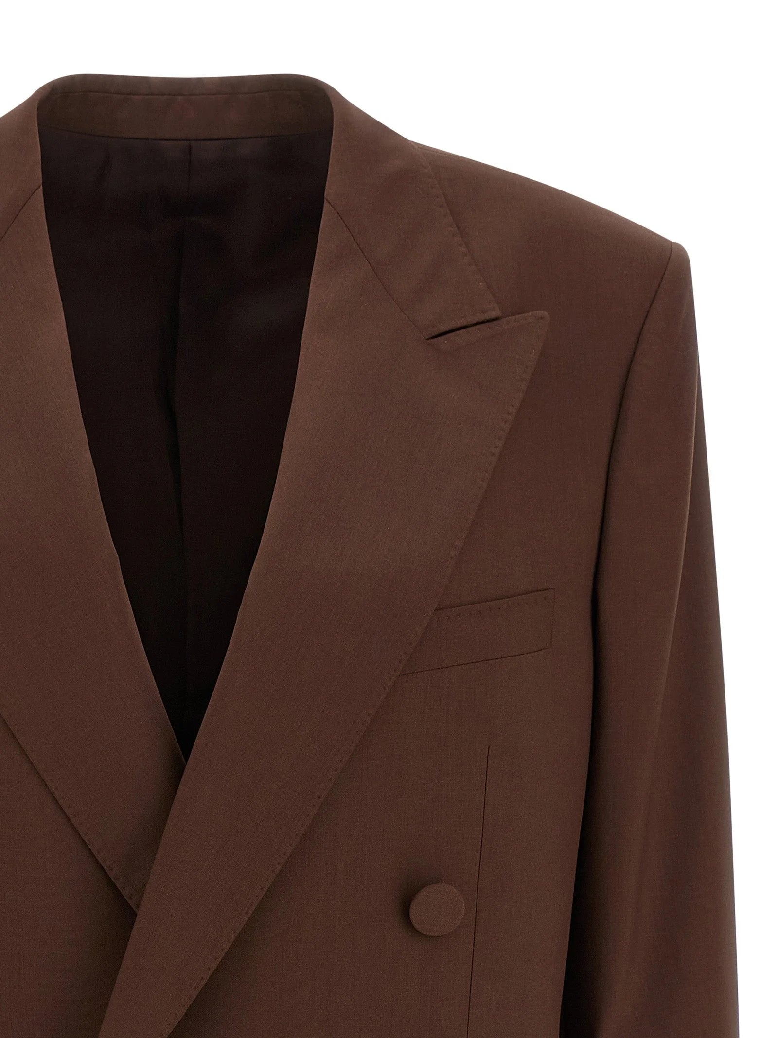 Armarium Brown Virgin Wool Blazer - IT40