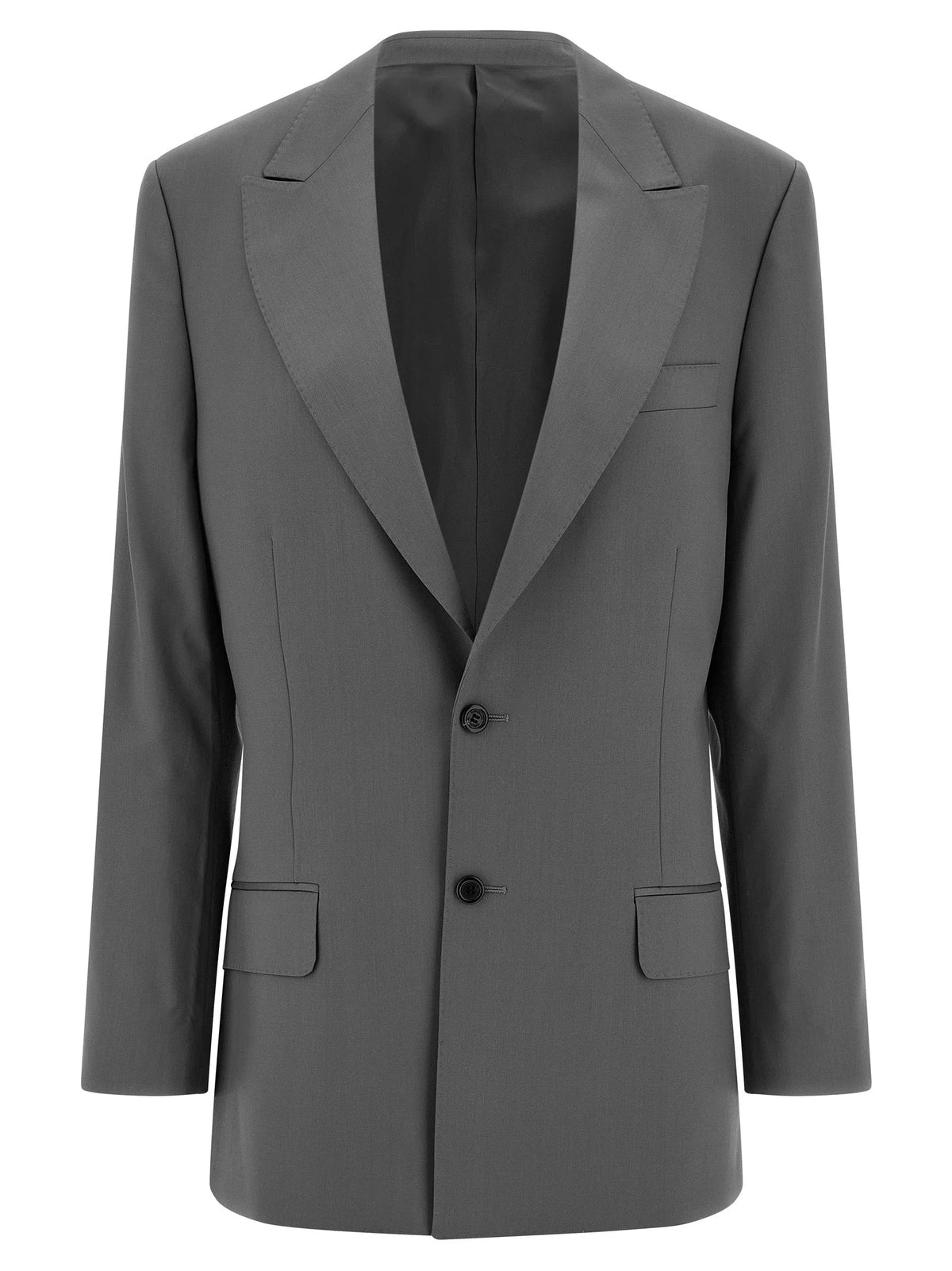 Armarium Gray Virgin Wool Blazer - IT42
