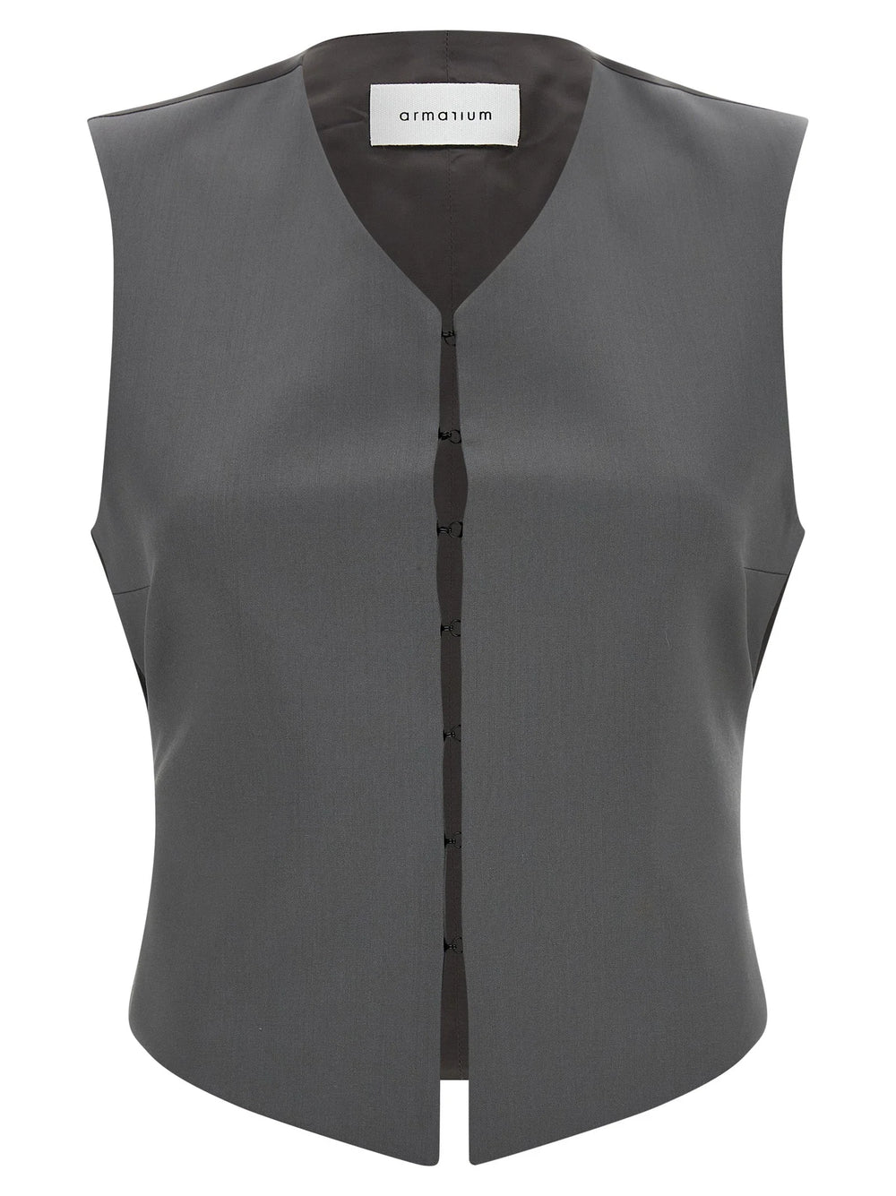 Armarium Gray Virgin Wool Sleeveless Jacket