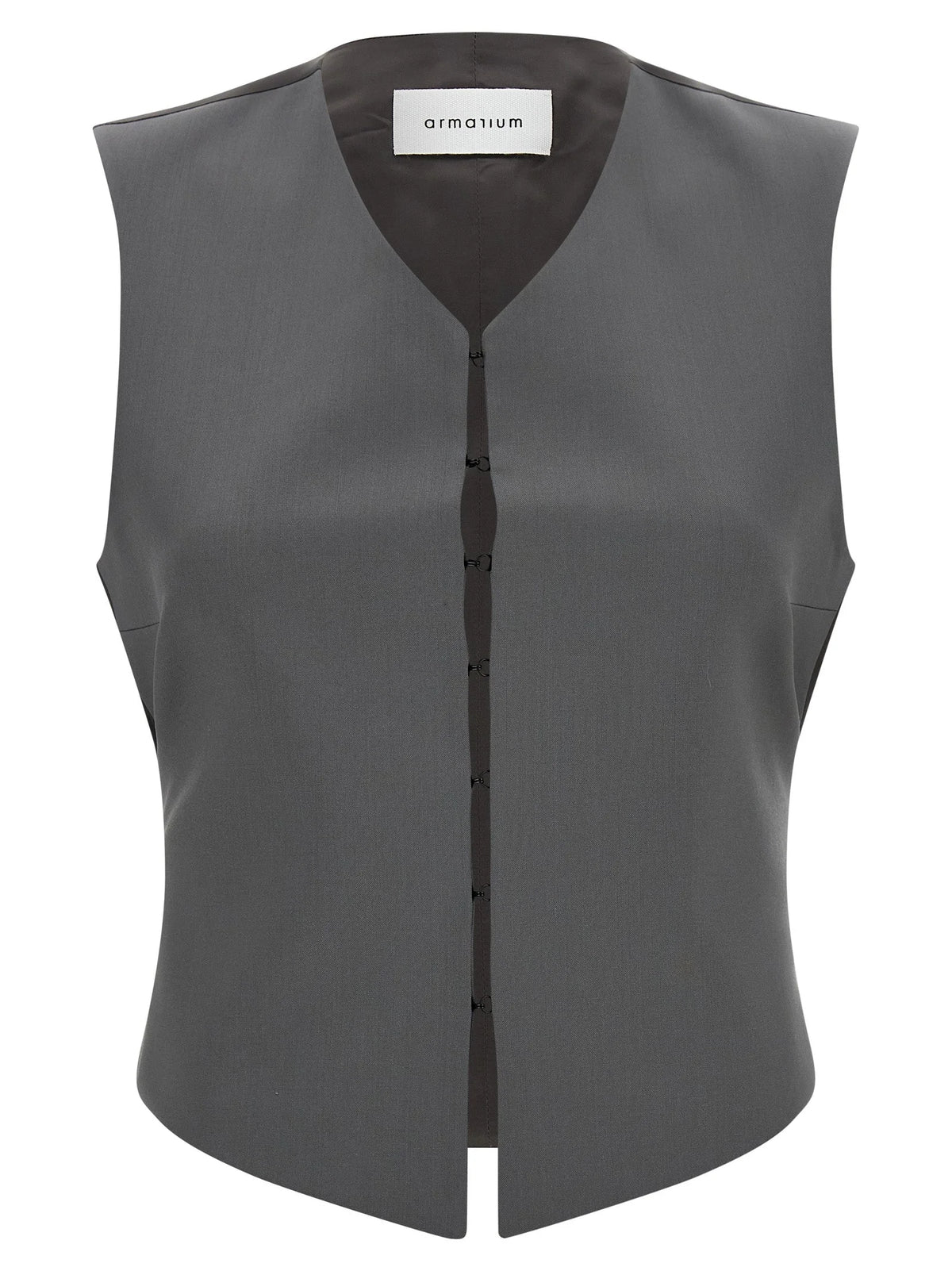 Armarium Gray Virgin Wool Sleeveless Jacket
