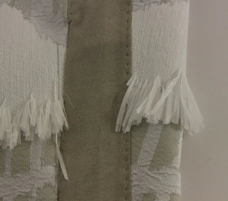 Arzu Kaprol White Acrylic Straight Pencil Skirt - IT40|S - Skirts