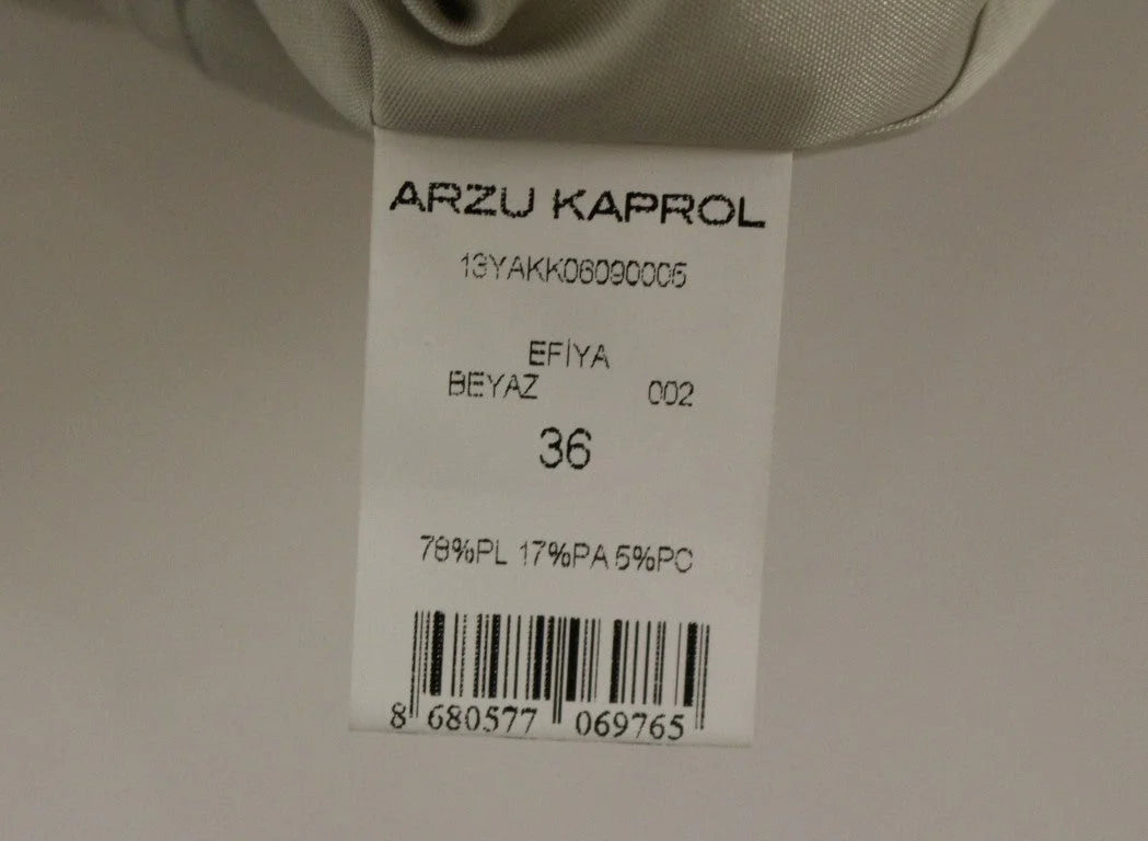 Arzu Kaprol White Acrylic Straight Pencil Skirt - IT40|S - Skirts