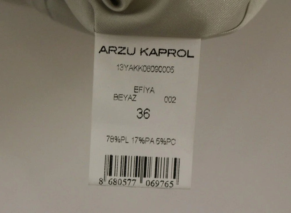 Arzu Kaprol White Acrylic Straight Pencil Skirt - IT40|S - Skirts