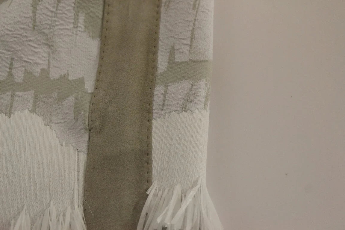 Arzu Kaprol White Acrylic Straight Pencil Skirt - IT40|S - Skirts