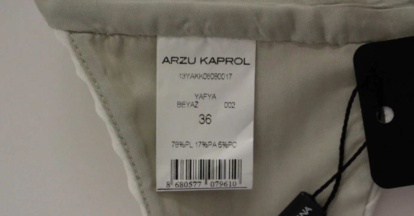 Arzu Kaprol White Lashes Open Back Vest Jacket - IT40|S - Vests