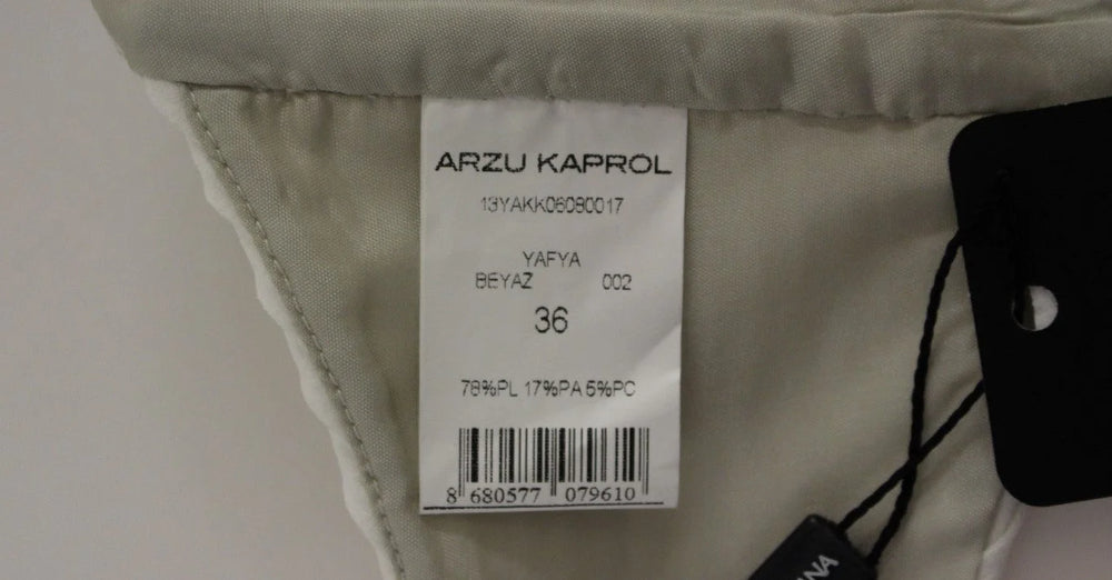 Arzu Kaprol White Lashes Open Back Vest Jacket - IT40|S - Vests